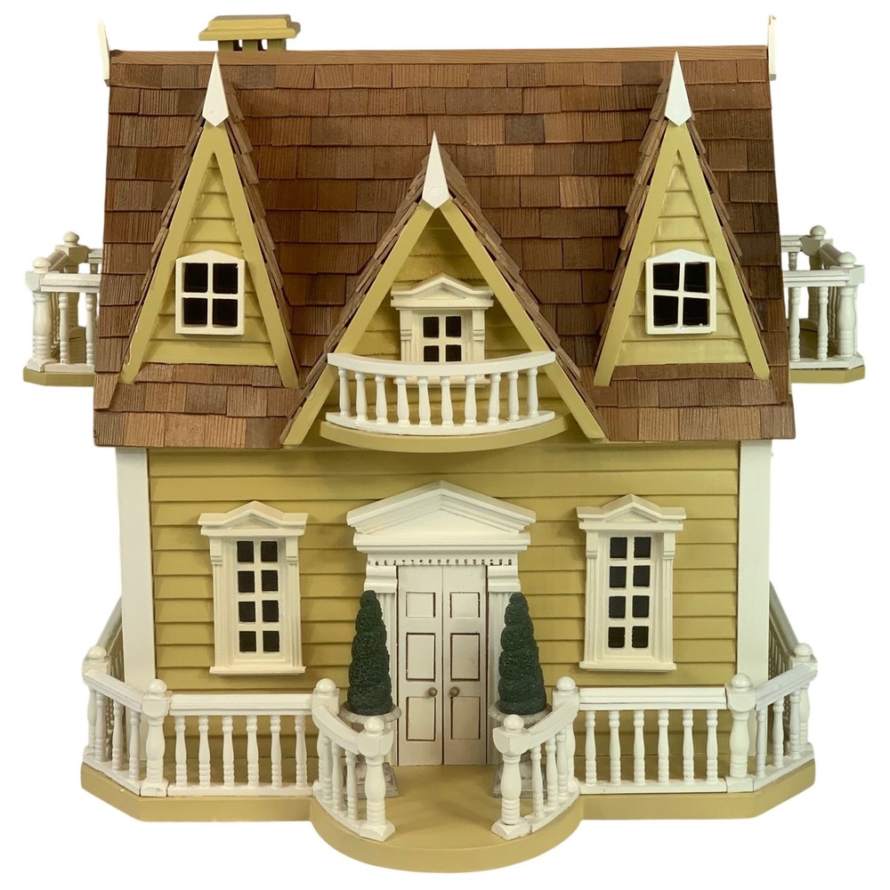Home Bazaar Le Chateau Bird House Yellow Victorian Wooden Birdhouse HB-2023 NWT